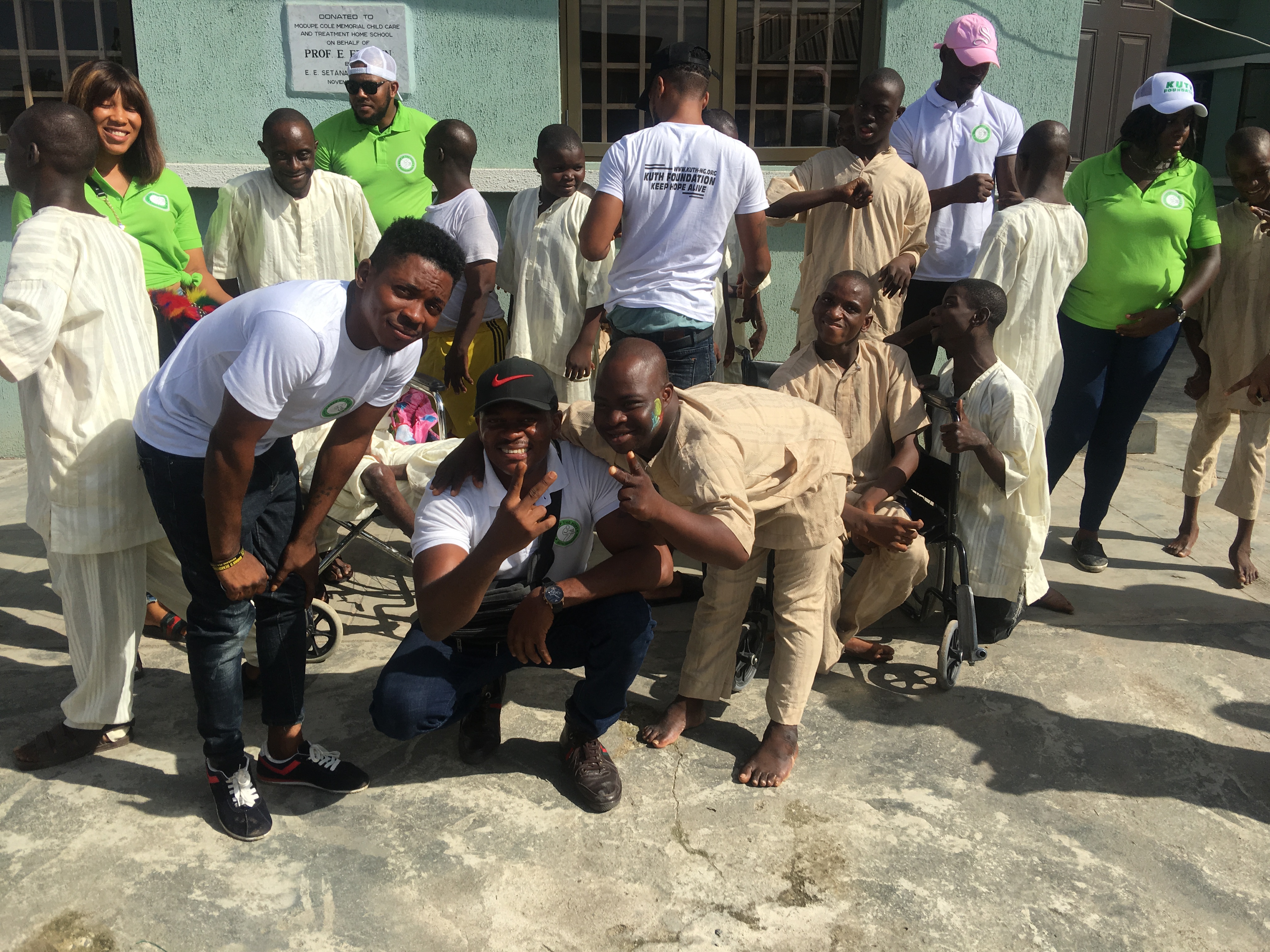 Joyful interaction at Modupe Cole