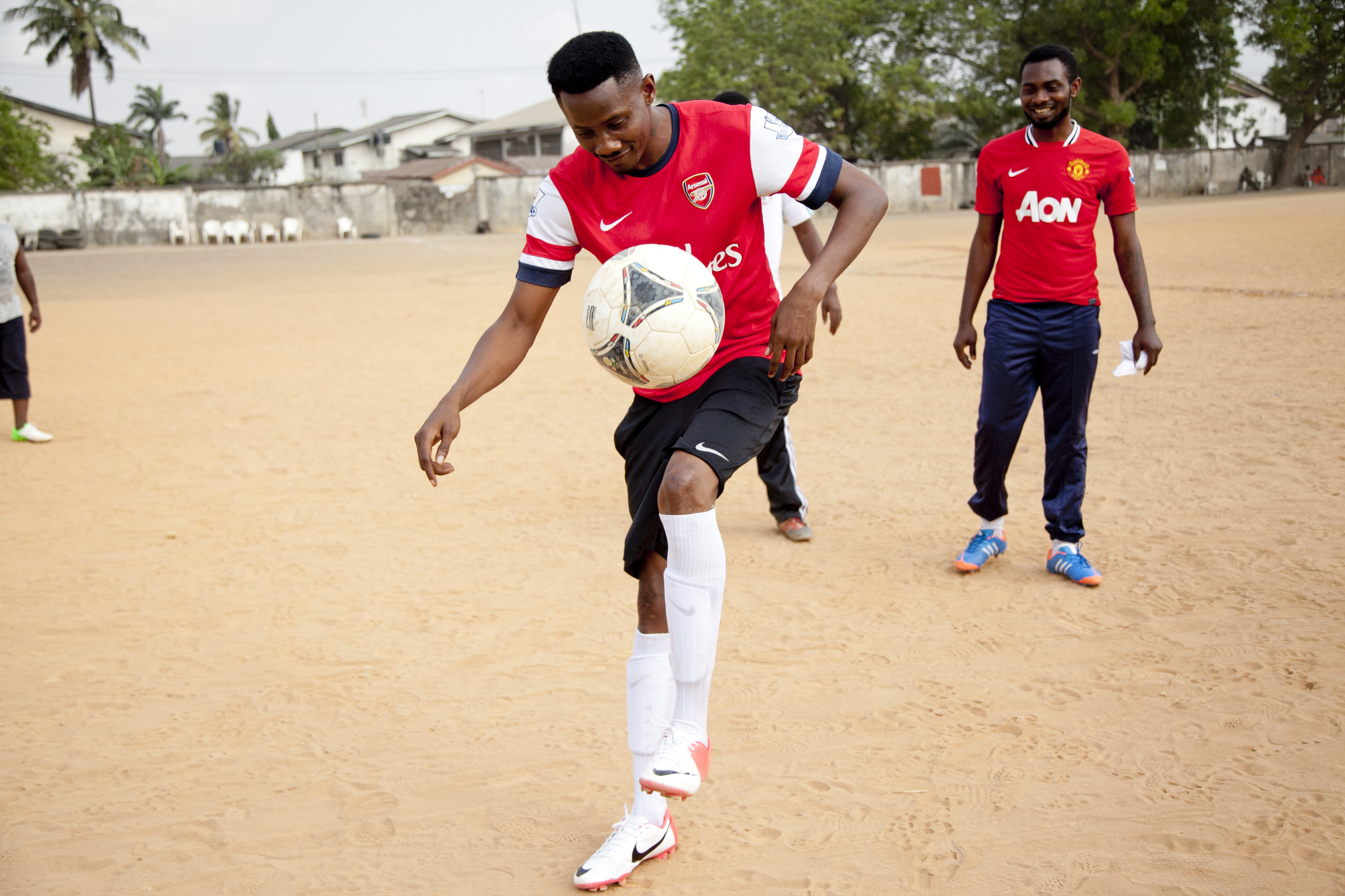 Player showing off ball control skills