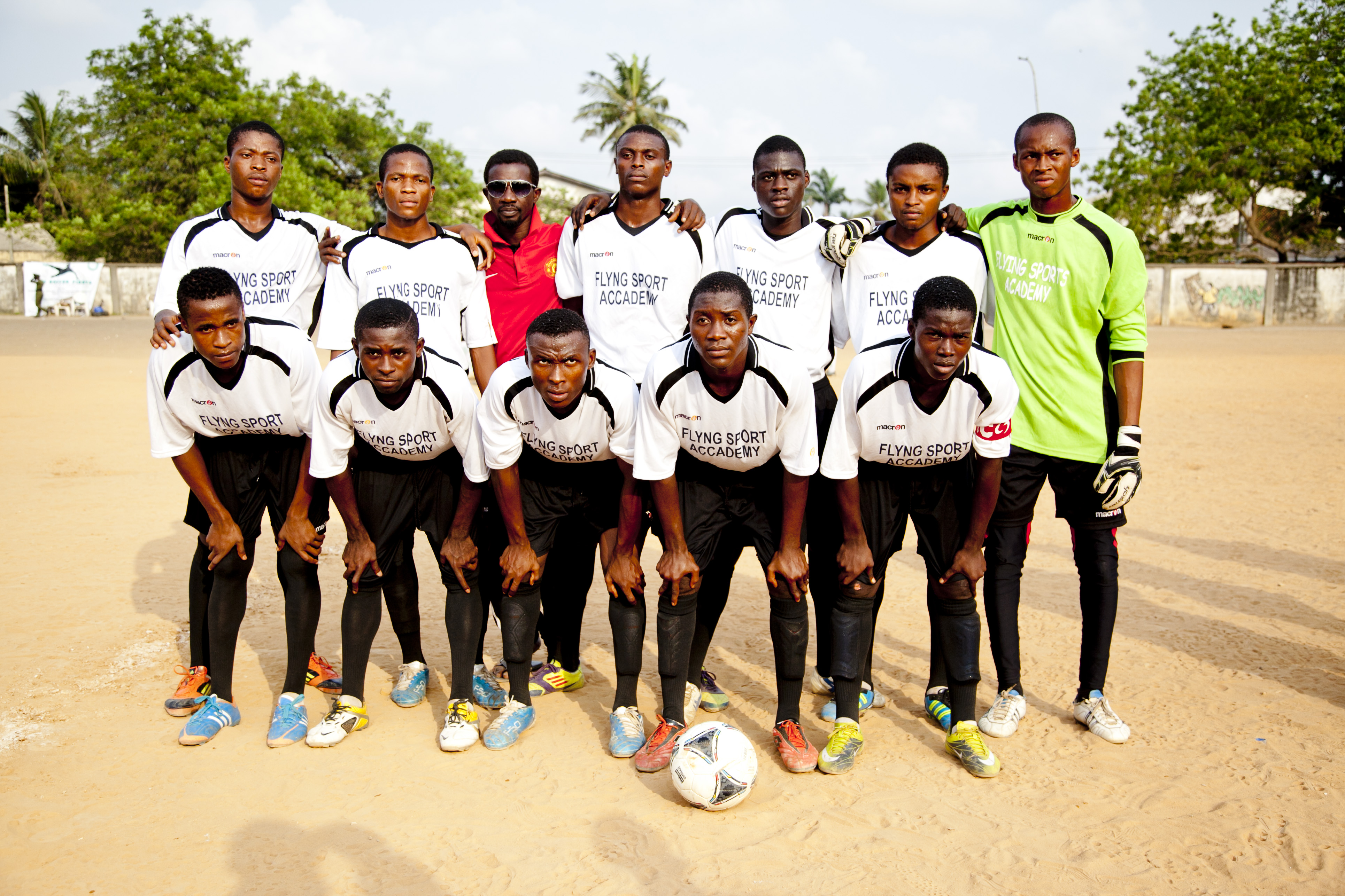 Flyng Sport Academy team in white and black