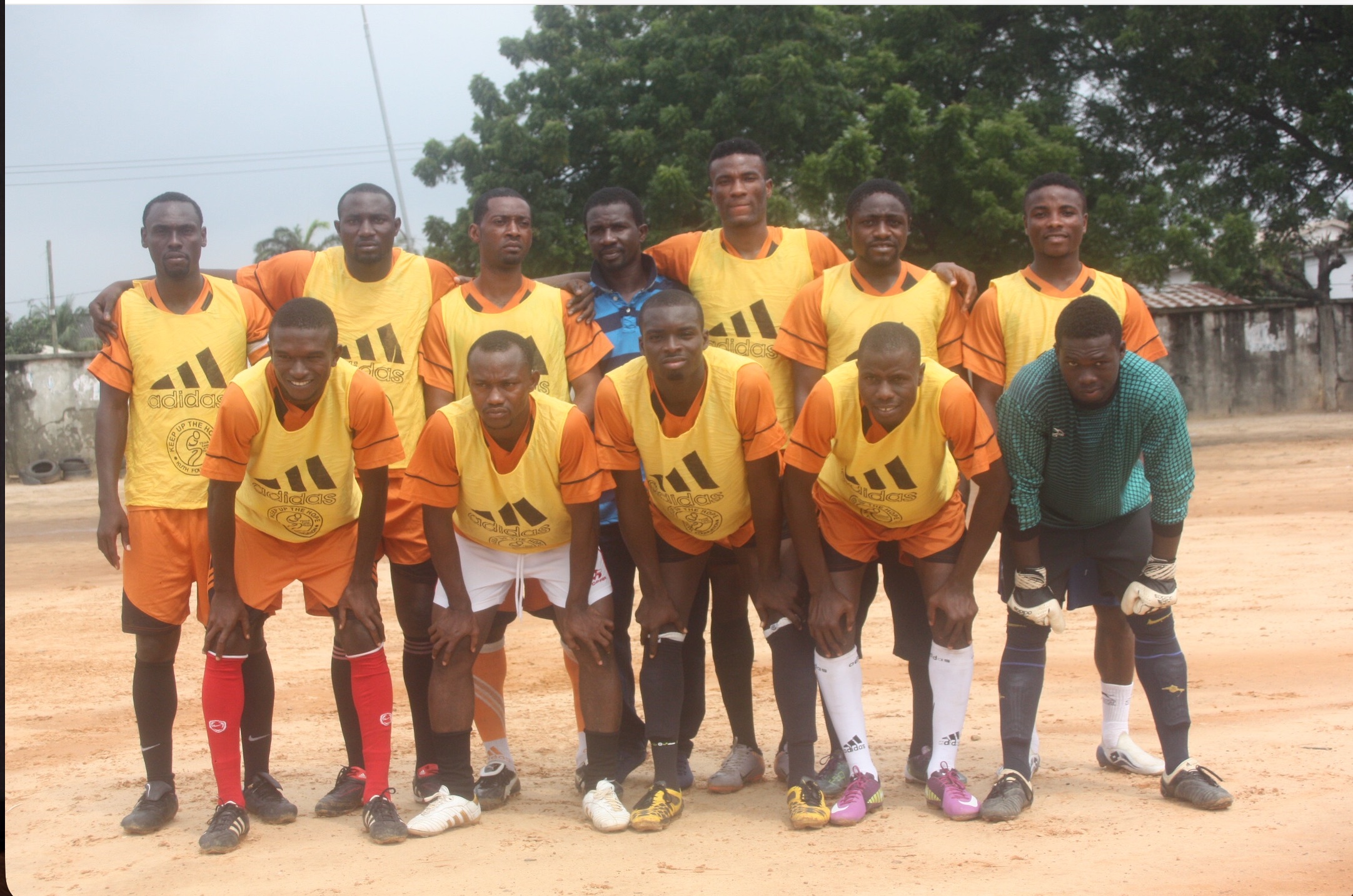 A team lined up at the maiden KUTH Soccer Fiesta, 2011