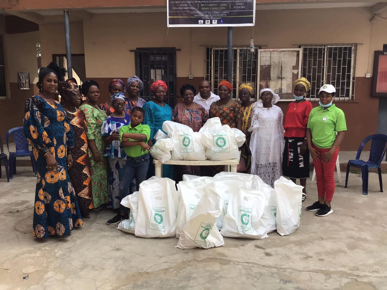 Group photo of KUTH Foundation staff with widows
